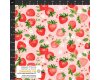 Baumwolljersey AVALANA JORDBÆR, Erdbeere, rosa