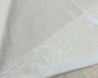 Italienischer Baumwollstoff mit Seide LUCE, florales Jacquardmuster, weiß