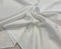 Italienischer Baumwollstoff mit Seide LUCE, florales Jacquardmuster, weiß