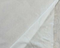 Italienischer Baumwollstoff mit Seide LUCE, florales Jacquardmuster, weiß