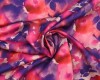 60 cm Reststück Baumwollstoff INGMER, Aquarell-Blüten, fuchsia-lila