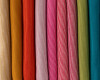 50 cm Reststück Baumwolljersey BELLA, feine Streifen, senfgelb-weiß