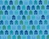 35 cm Reststück Patchworkstoff QUILTERS BASIC PERFECT, kleine Häuser, himmelblau-blau