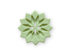 Kunststoffknopf  POLARSTERN, Blume, 4 Farben, Dill Knopf