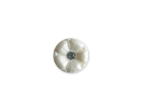 Kunststoffknopf STARFLOWER mit Steg, Blume, Strassstein,...