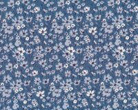 Batist Organic Cotton JUBILANT, Wildblumen, blaugrau, Cloud9
