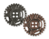 Metallknopf ZAHNRAD, Steampunk, 23 & 30 mm, Dill Knopf