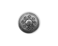 Metallknopf VINTAGE-FLOWER, Blumen, 15 & 20 mm,...