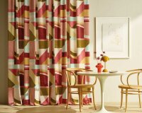 Dekostoff EXPLORE aus Velour, Retro-Design, Saum &...