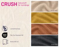 Dekostoff CRUSH aus Leinen, Überbreite, Saum &...