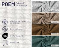 Dekostoff POEM mit B1-Zertifikat, Überbreite, Saum...
