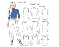 Damen-Schnittmuster Basic Shirt VICTORIA, Kartó