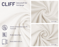 Leicht melierter Gardinenstoff CLIFF, transparent, Saum & Viebahn