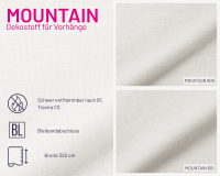 Gewebter Gardinenstoff MOUNTAIN aus Polyester, halbtransparent, Saum & Viebahn