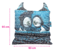 1,20-m-Kissen-Panel Samtstoff MONSTA PILLOWS by Thorsten Berger, petrol