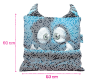 1,20-m-Kissen-Panel Samtstoff MONSTA PILLOWS by Thorsten Berger, petrol
