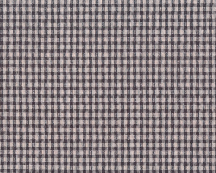 35 cm Reststück Baumwollwebstoff SEERSUCKER, Vichykaro, schwarz, Hilco