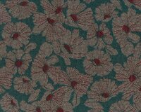 35 cm Reststück Baumwoll-Jacquardstoff FLORAL,...