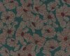 35 cm Reststück Baumwoll-Jacquardstoff FLORAL, Blüten, petrolgrün, Toptex