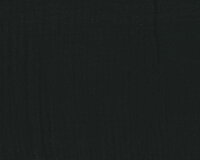 Baumwollstoff MUSSELIN, schwarz, PS fabrics