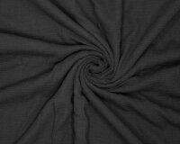 Baumwollstoff MUSSELIN, schwarz, PS fabrics
