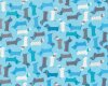 55 cm Reststück Patchworkstoff URBAN ZOOLOGIE MINI, Dackel, hellblau-grau