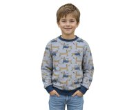 Baumwolljersey COOL DOGS, Dackel, blau, Swafing