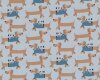 Baumwolljersey COOL DOGS, Dackel, blau, Swafing