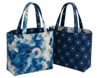 1,50-m-Taschen-Panel Baumwollstoff MAKERS BAG, Drache und Blütenmuster