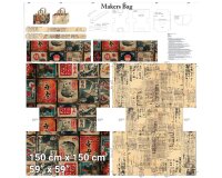 1,50-m-Taschen-Panel Baumwollstoff MAKERS BAG, Schilder und Zeitung