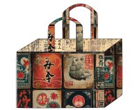 1,50-m-Taschen-Panel Baumwollstoff MAKERS BAG, Schilder und Zeitung