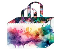 1,50-m-Taschen-Panel Baumwollstoff MAKERS BAG, Löwe und Aquarell-Wolken