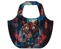 1,50-m-Taschen-Panel Baumwollstoff MAKERS BAG, Tiger und Blumen