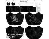 1,50-m-Taschen-Panel Baumwollstoff MAKERS BAG, Schmetterlinge und Blüten