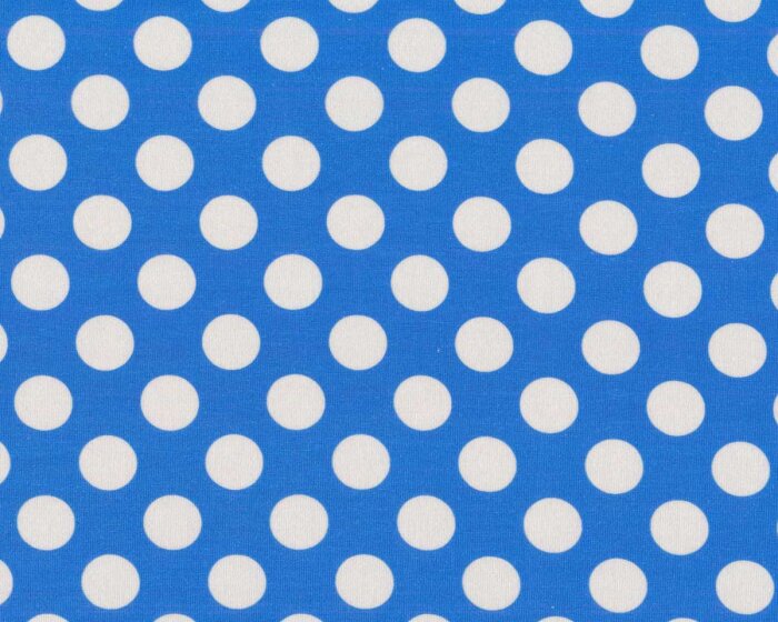 Baumwolljersey AVALANA DOTS, Punkte, blau