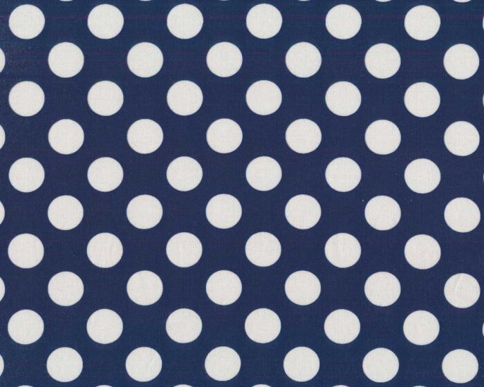 Baumwolljersey AVALANA DOTS, Punkte, dunkelblau