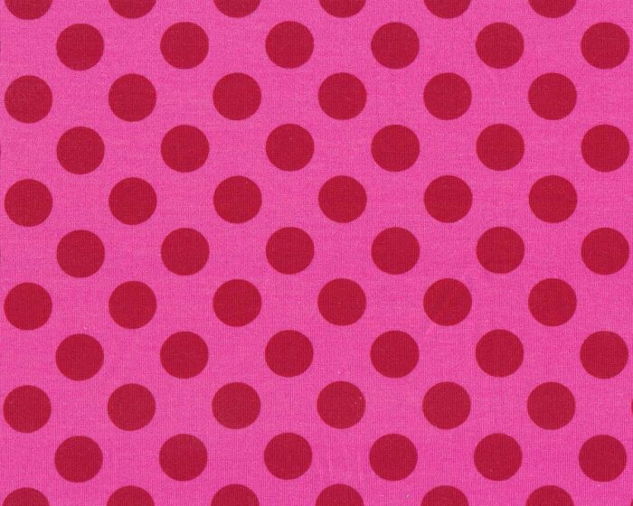 Baumwolljersey AVALANA DOTS, Punkte, pink