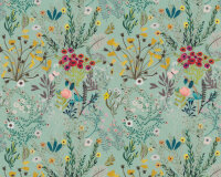 40 cm Reststück Patchworkstoff MERMAIDS AND...