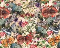 Viskosejersey AVALANA BUTTERFLY, Schmetterlinge und Blumen