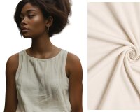 Viskosestoff SOLID, einfarbig, creme, Light & Lush
