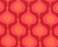 Viskosestoff SOLGLOD, Retro-Ovale, rot, Light & Lush