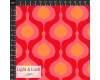 Viskosestoff SOLGLOD, Retro-Ovale, rot, Light & Lush