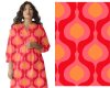 Viskosestoff SOLGLOD, Retro-Ovale, rot, Light & Lush