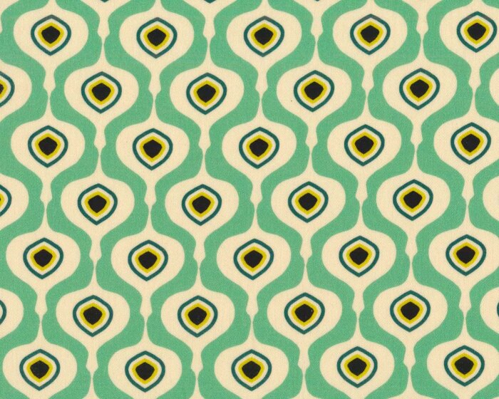 Viskosestoff RHYTHM, Retro-Ovale, grün, Light & Lush