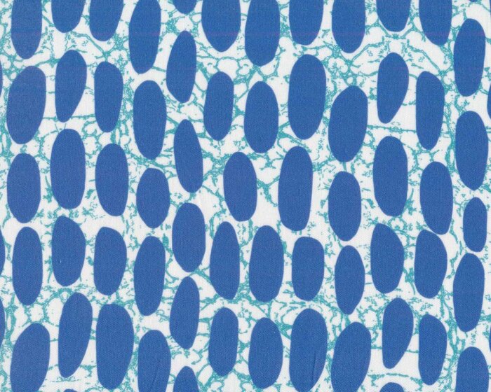 Viskosestoff PEBBLES, Ovale, blau, Light & Lush
