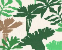 Viskosestoff BOTANIC, Blätter, grün, Light & Lush