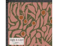 Viskosestoff SKOV, Blätterdesign, rosagrau, Light & Lush