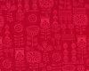 50 cm Reststück Patchworkstoff LIL RED, folkloristische Blumen, dunkelrot, Moda Fabrics