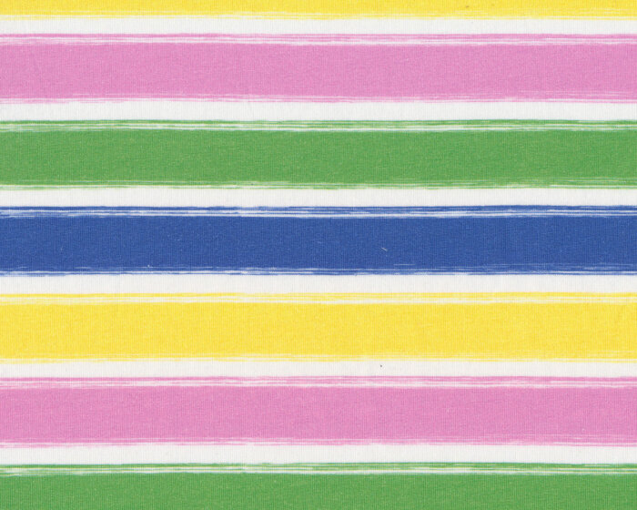 60 cm Reststück Baumwolljersey CHALKY SUMMER, Streifen, Hilco