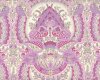 30 cm Reststück Feiner Baumwollsatin "Alchemy" mit filigranem Granatapfelmuster, pink-lavendel